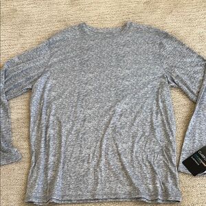 Cuddl Duds Heather Gray Long Sleeve Men's Tee